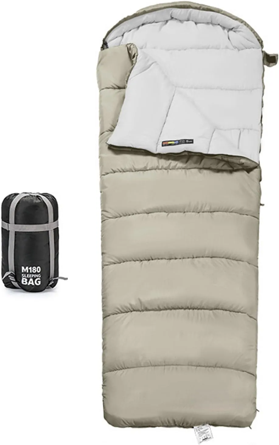 0 Degrees Cold Double Persons Sleeping Bag with Left Right Zippers, Shaping Cotton, 210T Chunya Fabric, Breathable & Soft & Proof, for Camping, Split Use for Adults