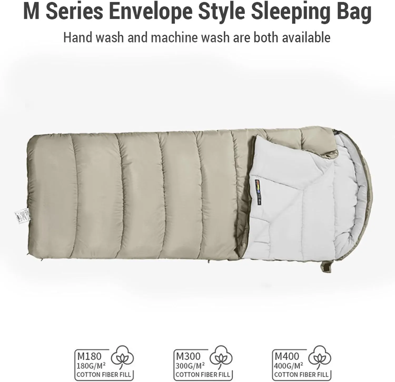 0 Degrees Cold Double Persons Sleeping Bag with Left Right Zippers, Shaping Cotton, 210T Chunya Fabric, Breathable & Soft & Proof, for Camping, Split Use for Adults