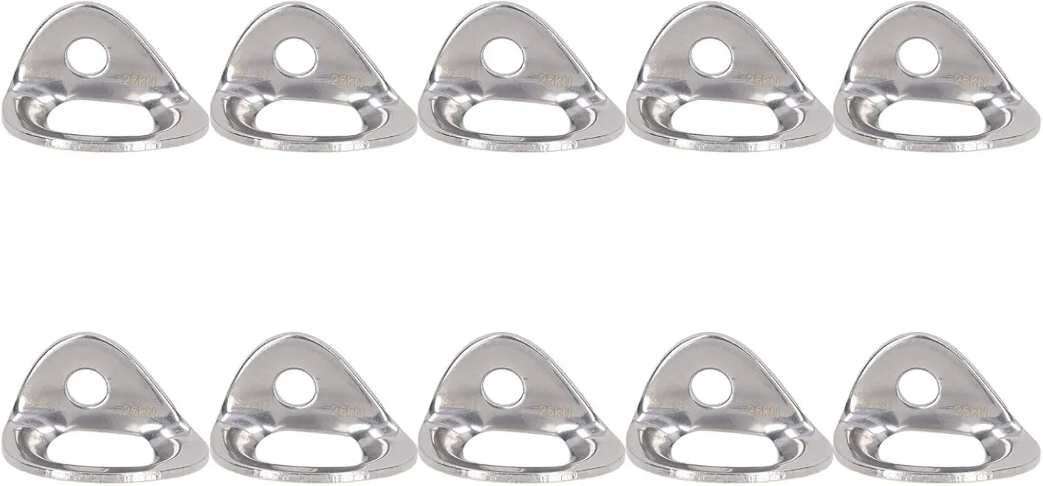 10 Piece Lightweight Stainless Steel Climbing Hangers for Rock Climbing, Cave Exploration, and Engineering Protection Anchors