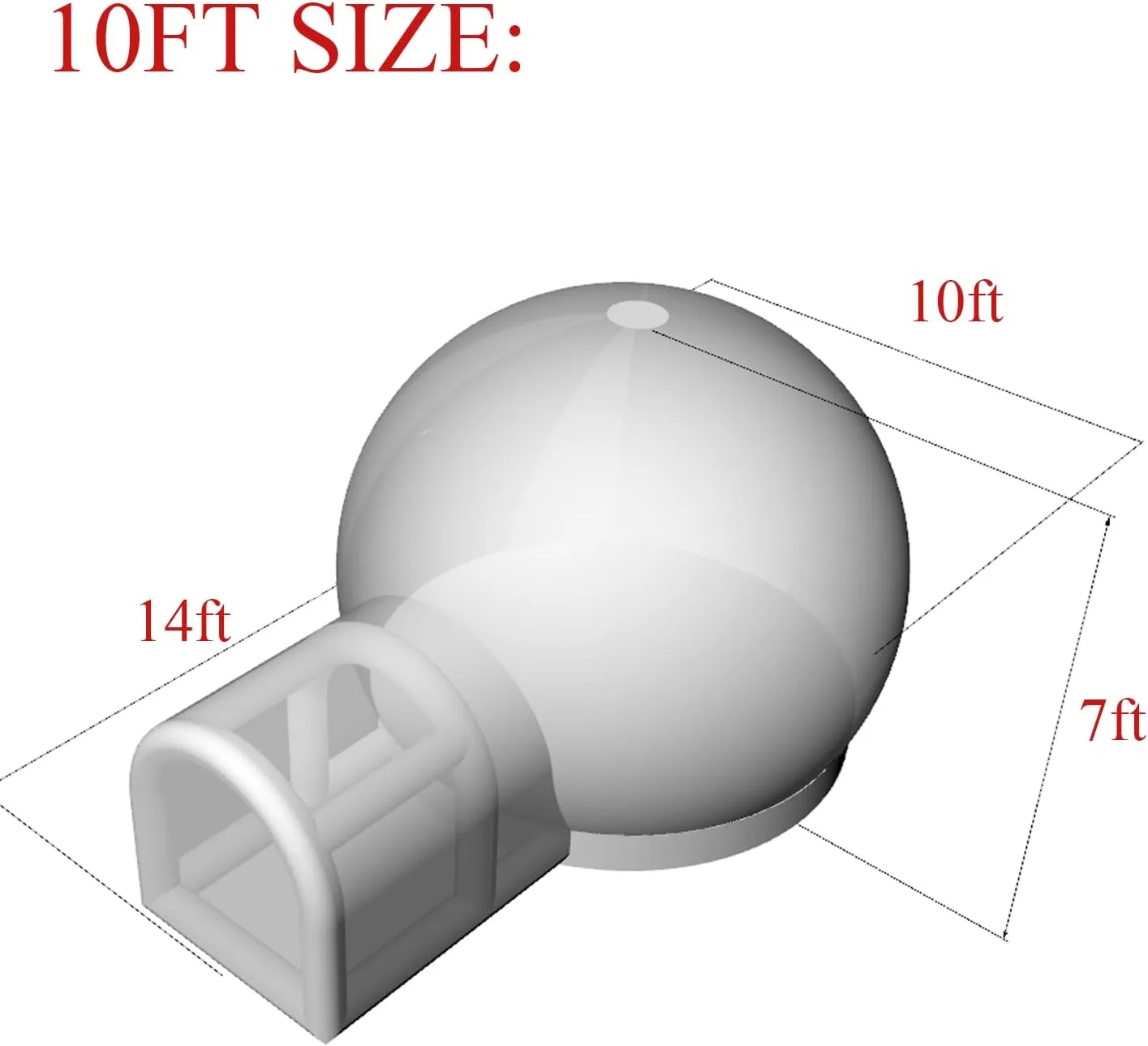 10FT Inflatable Bubble House with Bounce Jumping Area Commercial Grade PVC Bounce House, Bubble Balloon House for Kids,Toddler with Blower & Pumb & 50Pcs Balloons