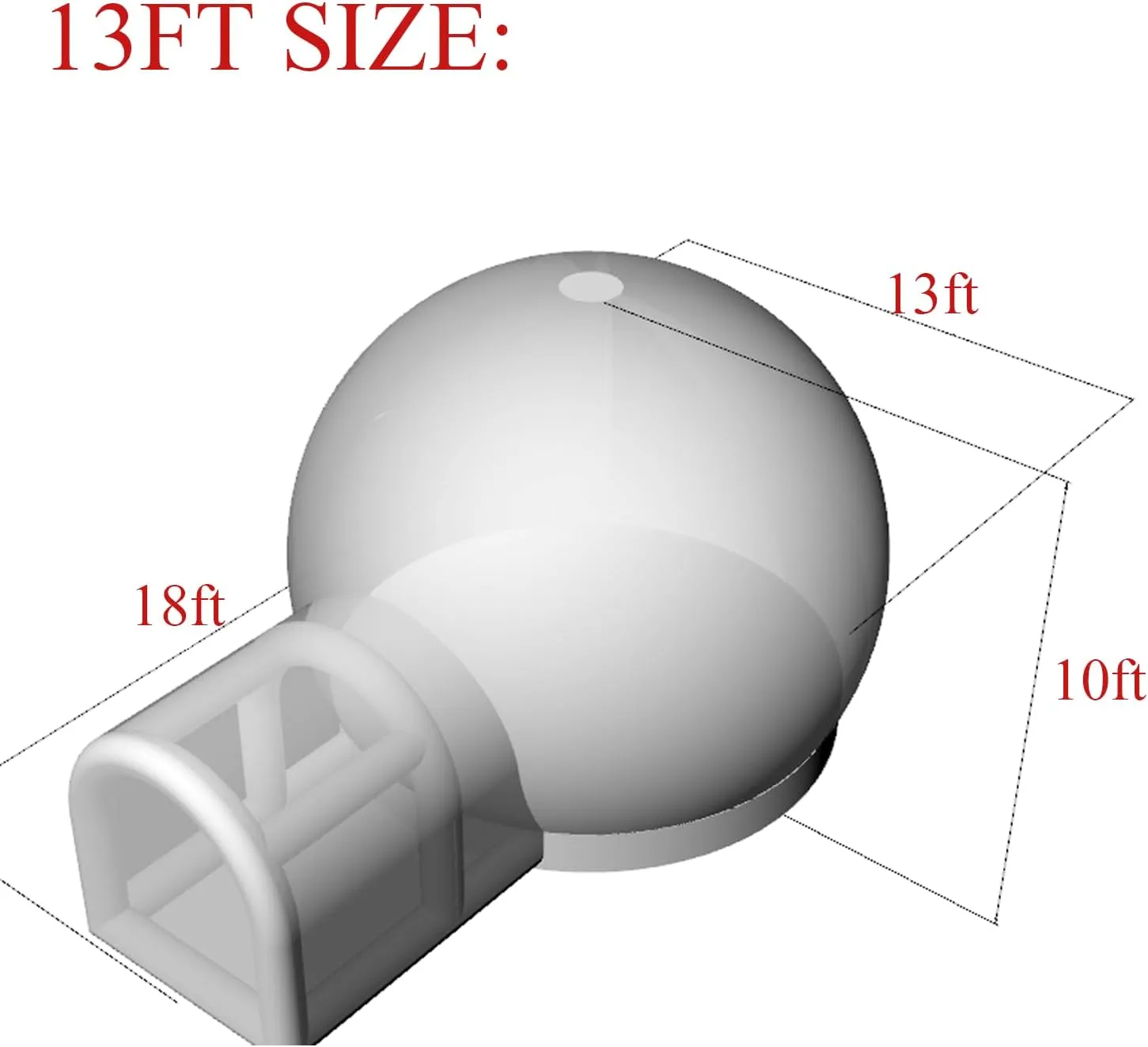 10FT Inflatable Bubble House with Bounce Jumping Area Commercial Grade PVC Bounce House, Bubble Balloon House for Kids,Toddler with Blower & Pumb & 50Pcs Balloons