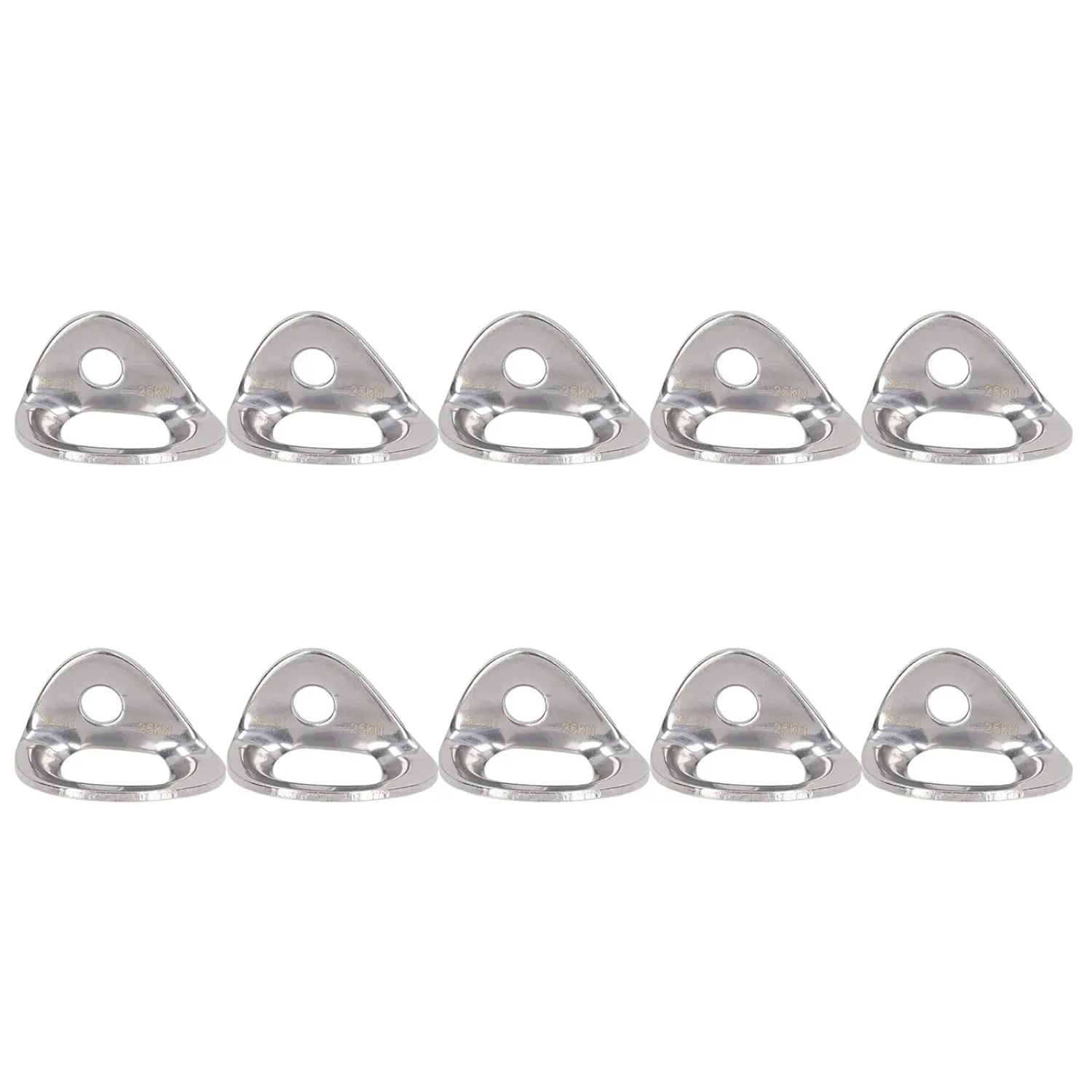 10Pcs Climbing Hanger, Steel Bolt Hanger, Lightweight Stainless Steel Rock Climbing Anchors for Protection