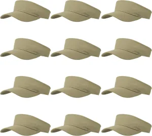 12 Pcs Sun Visor for Women Men Outdoor Sport Golf Tennis Softball, Adjustable Visors Hats