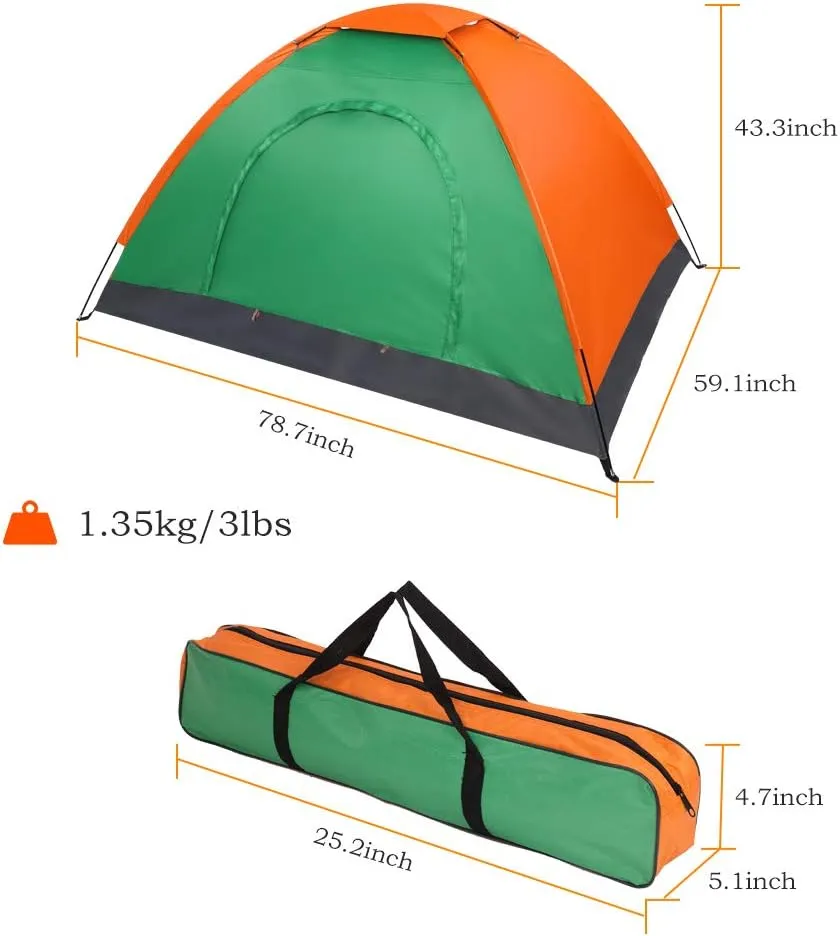 1/2/3/4-Person Camping Tent,Family Dome Weatherproof Tent with Easy Setup, Included Carry Bag, Windows and Door for Air Flow for Backpacking, Hiking, or Beach