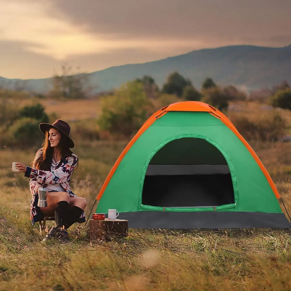 1/2/3/4-Person Camping Tent,Family Dome Weatherproof Tent with Easy Setup, Included Carry Bag, Windows and Door for Air Flow for Backpacking, Hiking, or Beach