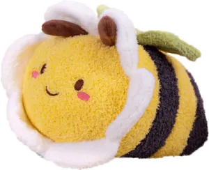 13.9 Inch Fuzzy Flower Bumblebee Stuffed Animal Honey Bee Pulshies with Flower Face and Wings Cuddly Bumble Bee Plush Toy Honeybee Anime Gifts for Kids And Lovers Birthday, Valentines, Christmas...