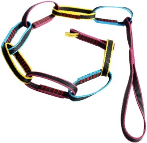 140cm Nylon Rock Climbing Daisy Chain Lanyard: Essential Gear for Multi Pitch Climbing Adjustable, Convenient & Safer Than Sling or Quickdraws Hammock, Rigging, Caving -