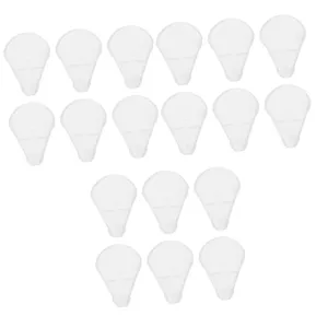 18 Pcs Protection Cap Makeup Brushes Cover Makeup Brush Bag Make Brushes Protector Makeup Brush Covers Protector Double Hair Dye Bowl Highlighter Makeup Brush Abs White