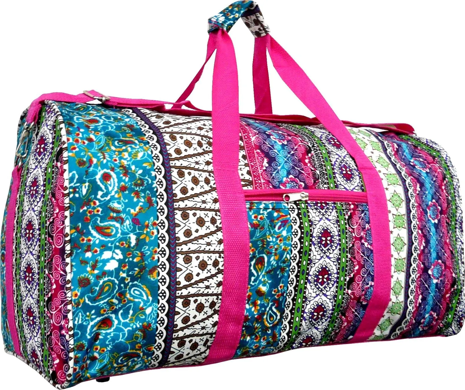 22 Inch Carry On Duffel Bag | Gym or Dance Bag by Unique Traveler (Bohomenian Patch Print)