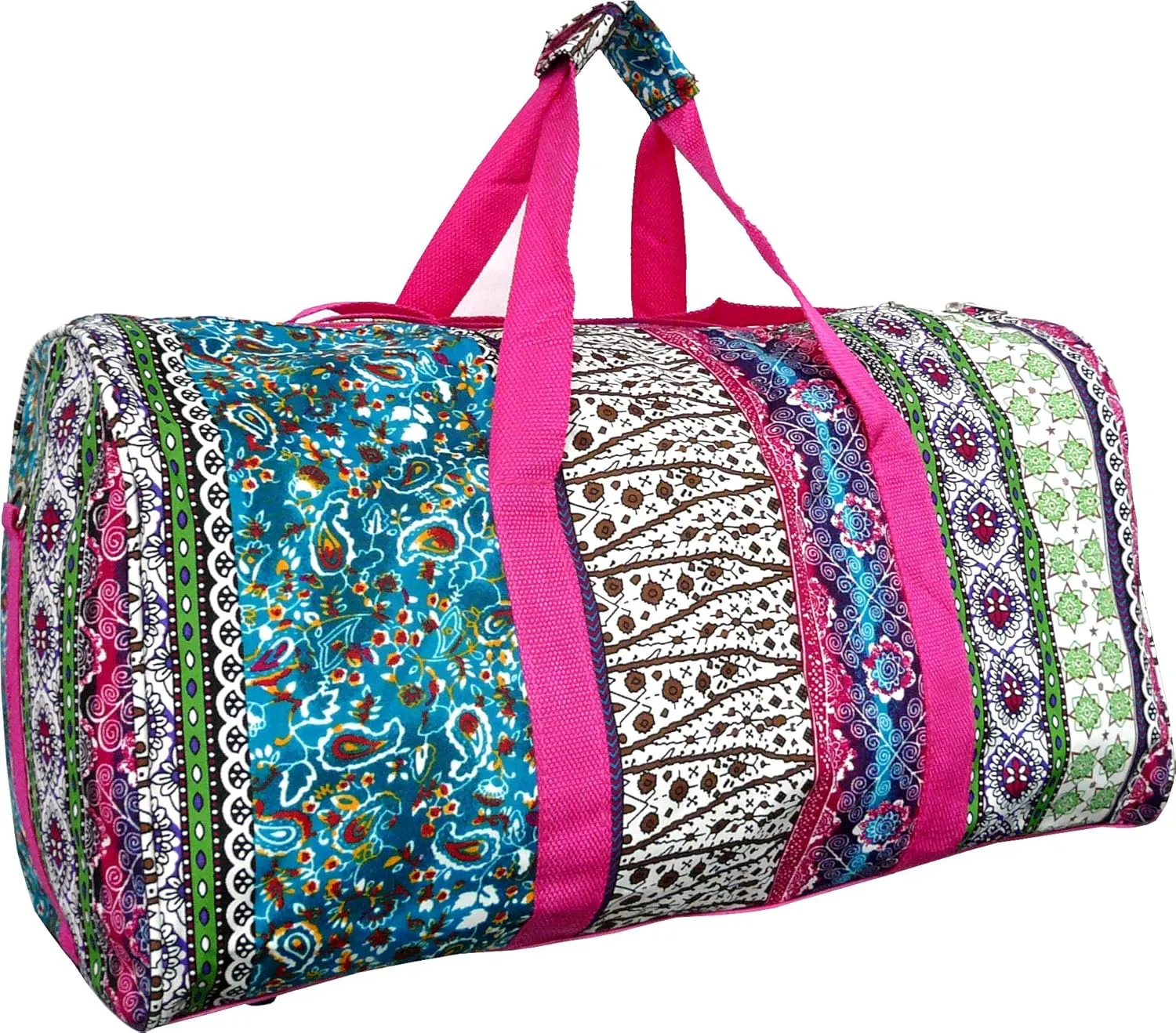 22 Inch Carry On Duffel Bag | Gym or Dance Bag by Unique Traveler (Bohomenian Patch Print)