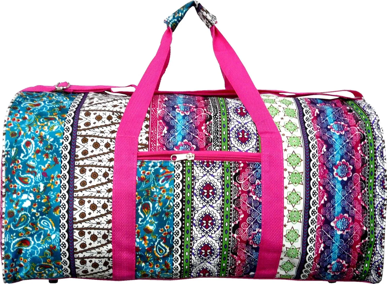 22 Inch Carry On Duffel Bag | Gym or Dance Bag by Unique Traveler (Bohomenian Patch Print)