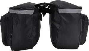 25L Rear Seat Bag, Reflective Waterproof Double Side Bike Saddle Bag Bike Rack Tail Bag Bike Rear Seat Trunk Storage Organizer Bag, Bike Rear Carrier Bag,Double Pannier