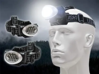 3-Pack: Impecca Water Resistant 20 Lumens 10 LED Headlamp