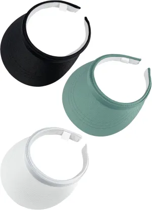 3 Pack Sports Sun Visor Hat Women Men Adjustable Clip On Visors Outdoor Golf Beach Cap