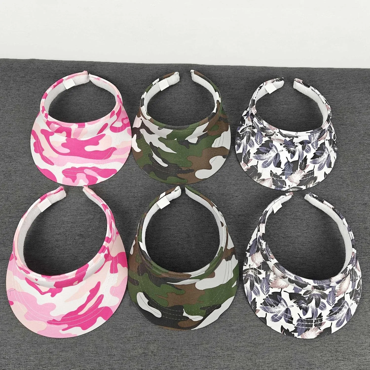 3 Pack Sports Sun Visor Hat Women Men Adjustable Clip On Visors Outdoor Golf Beach Cap