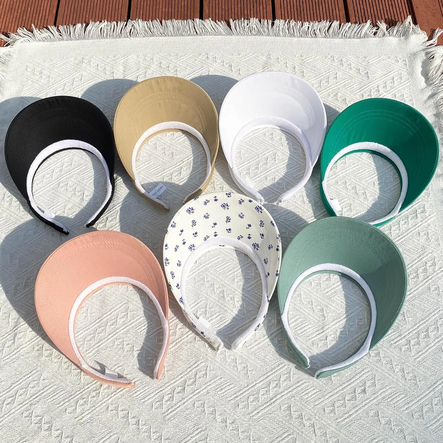 3 Pack Sports Sun Visor Hat Women Men Adjustable Clip On Visors Outdoor Golf Beach Cap