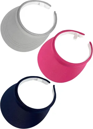 3 Pack Sports Sun Visor Hat Women Men Adjustable Clip On Visors Outdoor Golf Beach Cap