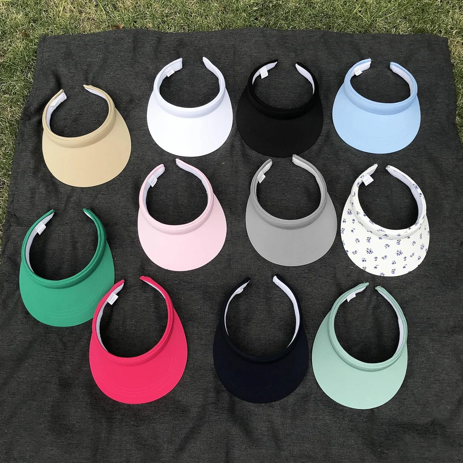 3 Pack Sports Sun Visor Hat Women Men Adjustable Clip On Visors Outdoor Golf Beach Cap