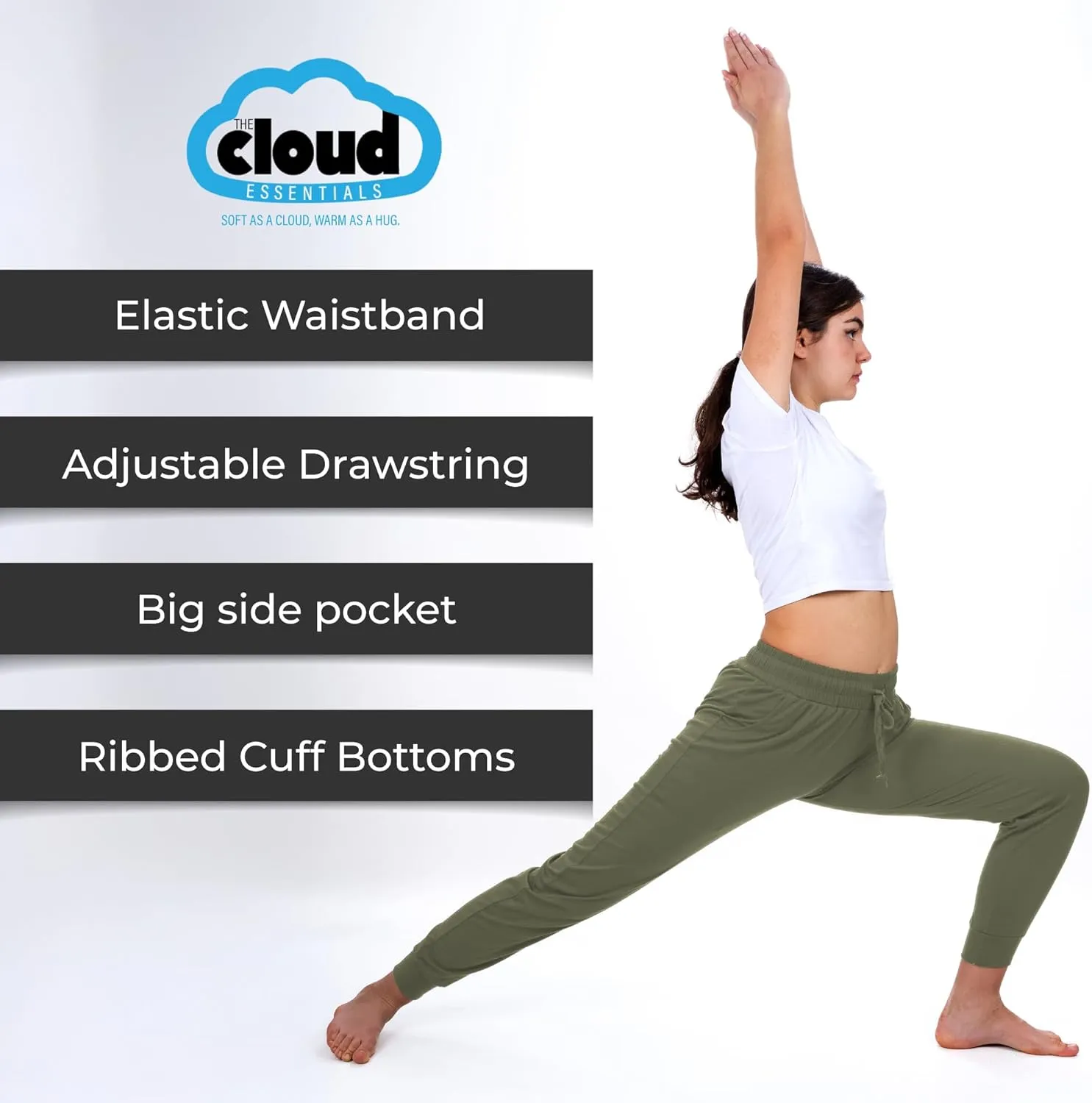 3 Pack: Women's Ultra-Soft Lounge Joggers Sweatpants Athletic Yoga Pants with Pockets