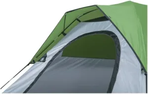 3-Person Dome Camping Tent, 7 x 7 Feet, 44-Inch Center Height, Built-in Awning