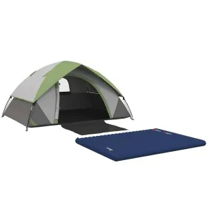 3000mm Mattress, Global availability Carry And Sewn-in Dome 2-3 Person Industrial-grade Hiking Bed Fishing Groundsheet, Camping Portable Waterproof With Bag Tent Air Hook, Inflatable Outsunny For