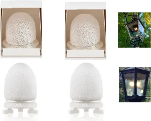 4PCS Gas Light Mantles Preformed Gas Lamp Mantles Propane Light Mantle White Gas Mantles Pre Formed Gaslight Mantles for Humphrey/Paulin/Falks Gas Lantern Covers Mantle for Outdoor Indoor Gas Lights