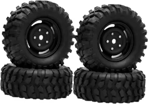 4X RC Tires Climbing Car Tires 1:10 Sturdy Soft Simulation RC Car Wheels 1.9 inch for SCX10 W210 Spare Parts Accessory