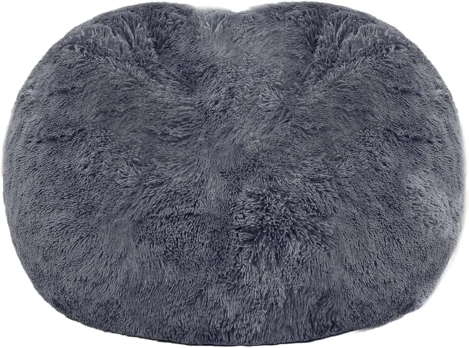 5FT Giant Fur Bean Bag Chair Cover, Ultra Soft Bean Bag Bed for Adults (No Filler, Cover only), Big Round Soft Fluffy Faux Fur Bean Bag Lazy Sofa Bed Cover, Machine Washable Big Size Bean Bag Cover