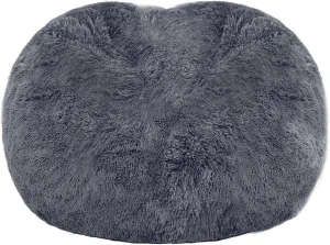 5FT Giant Fur Bean Bag Chair Cover, Ultra Soft Bean Bag Bed for Adults (No Filler, Cover only), Big Round Soft Fluffy Faux Fur Bean Bag Lazy Sofa Bed Cover, Machine Washable Big Size Bean Bag Cover