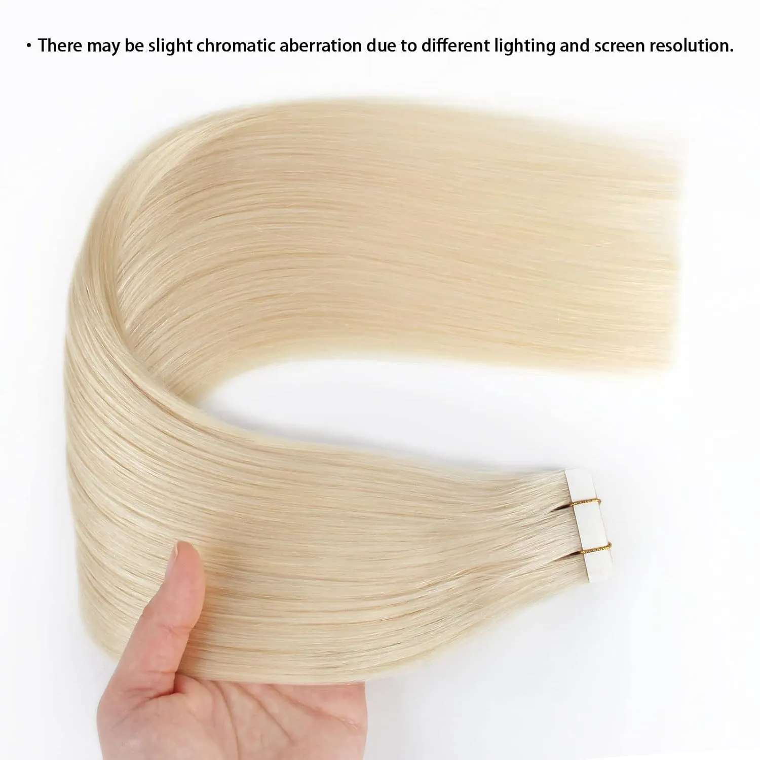 ABH AmazingBeauty Hair Semi-permanent Real Remi Remy Human Tape in Straight Hair 50g 20pcs Skin Weft Tape Attached Invisible Seamless Reusable Platinum Ash Blonde Color 60 22 Inch