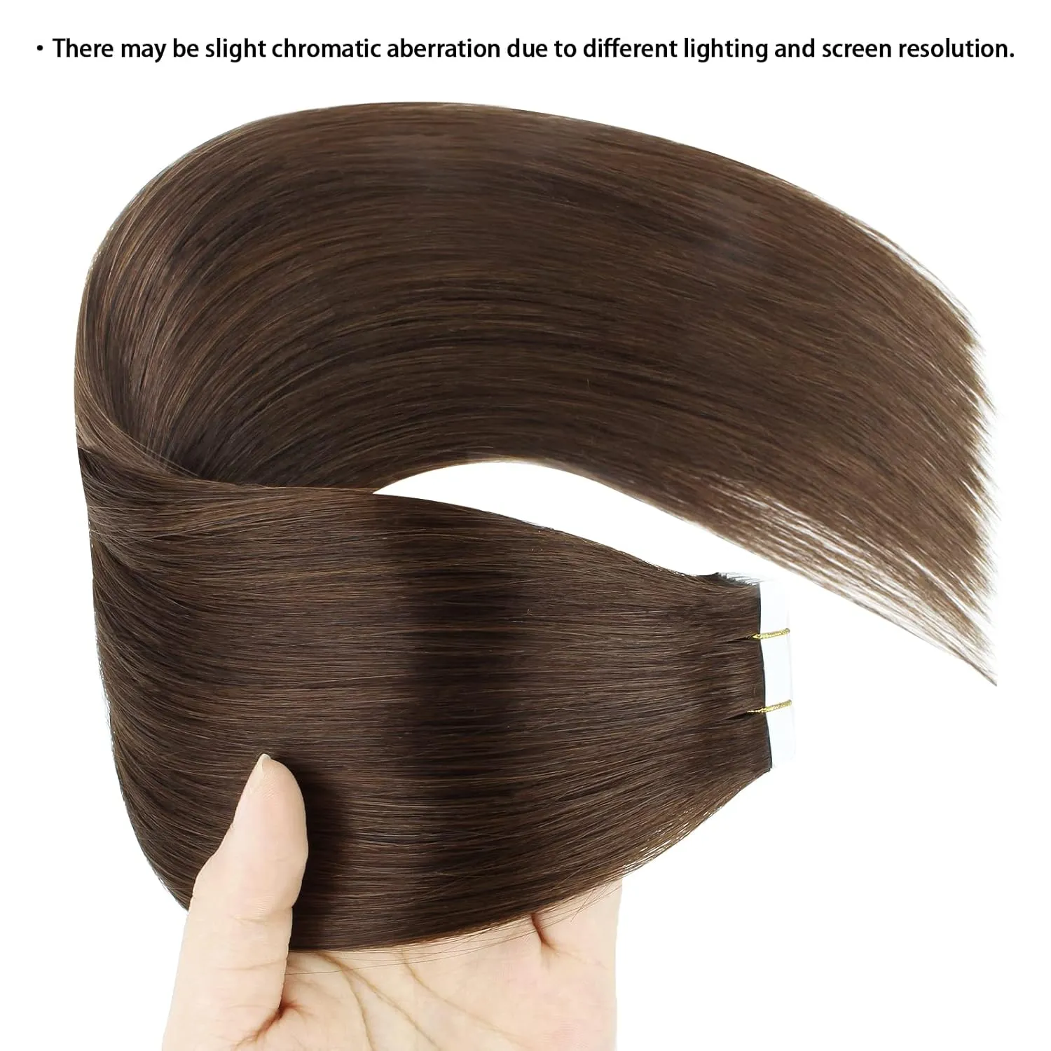 ABH AmazingBeauty Hair Semi-permanent Tape Attached Real Remi Remy Human Hair Extensions Tape in 50g 20pcs Invisible Seamless Reusable Skin Weft Dark Brown Color 2 20 Inch