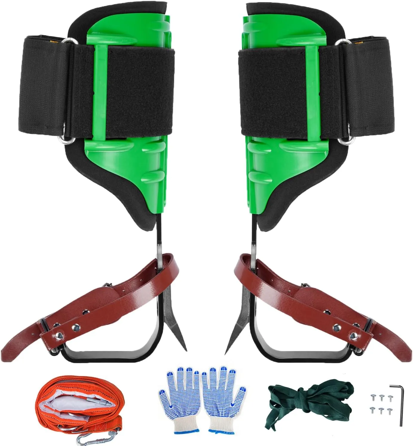 Adjustable Tree Climbing Spikes, Steel Climbing Spurs for Climbers, Hunting & Fruit Picking – Heavy-Duty Arborist Equipment, Durable Tree Climbing Gear with Secure Straps