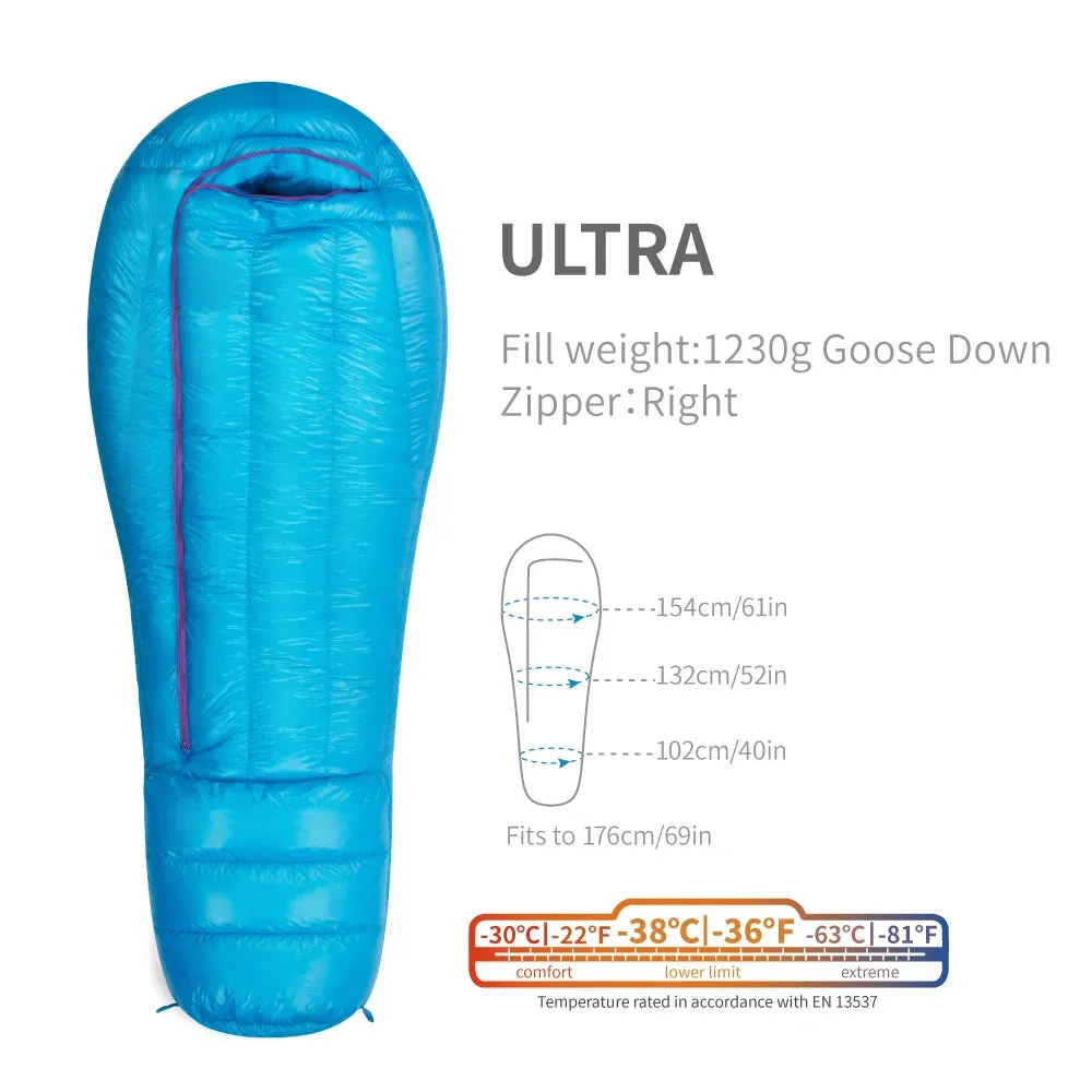 AEGISMAX Ultra -38 Degree 850FP Goose Down Sleeping Bag Ultralight Sleeping Bag for Men & Women