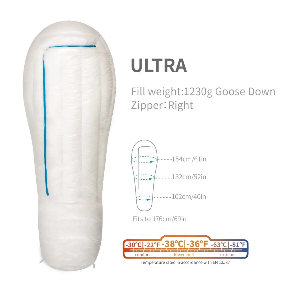 AEGISMAX Ultra -38 Degree 850FP Goose Down Sleeping Bag Ultralight Sleeping Bag for Men & Women