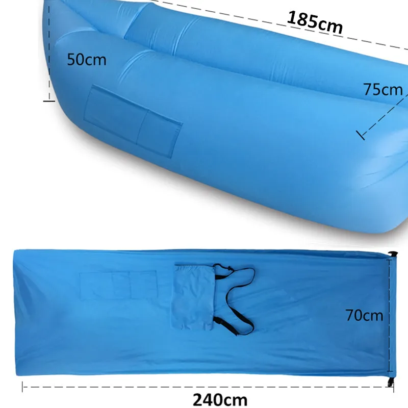 Air Bed Lazy Sleeping Bag With Side Pocket