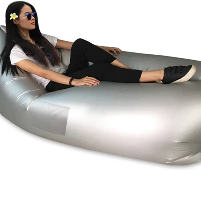 Air Bed Lazy Sleeping Bag With Side Pocket