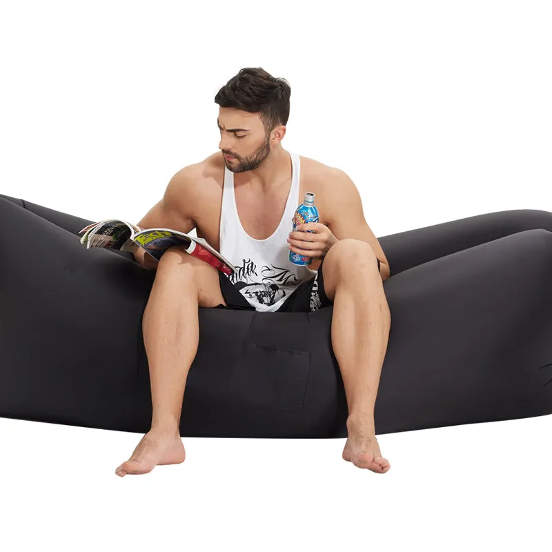Air Bed Lazy Sleeping Bag With Side Pocket