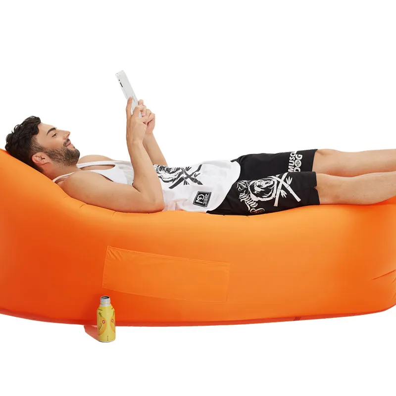 Air Bed Lazy Sleeping Bag With Side Pocket