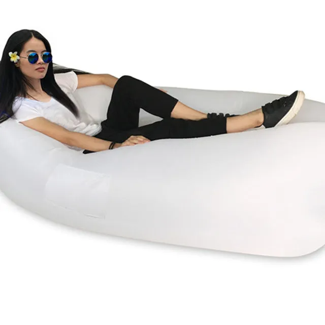 Air Bed Lazy Sleeping Bag With Side Pocket
