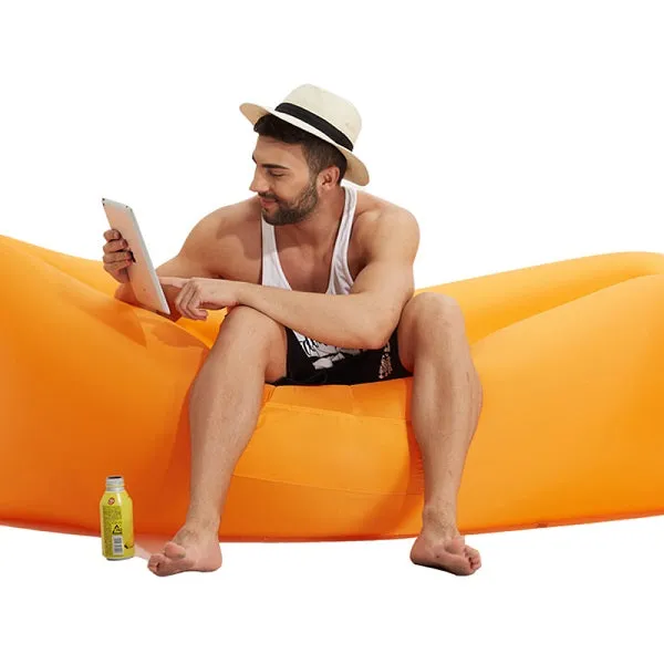 Air Bed Lazy Sleeping Bag With Side Pocket