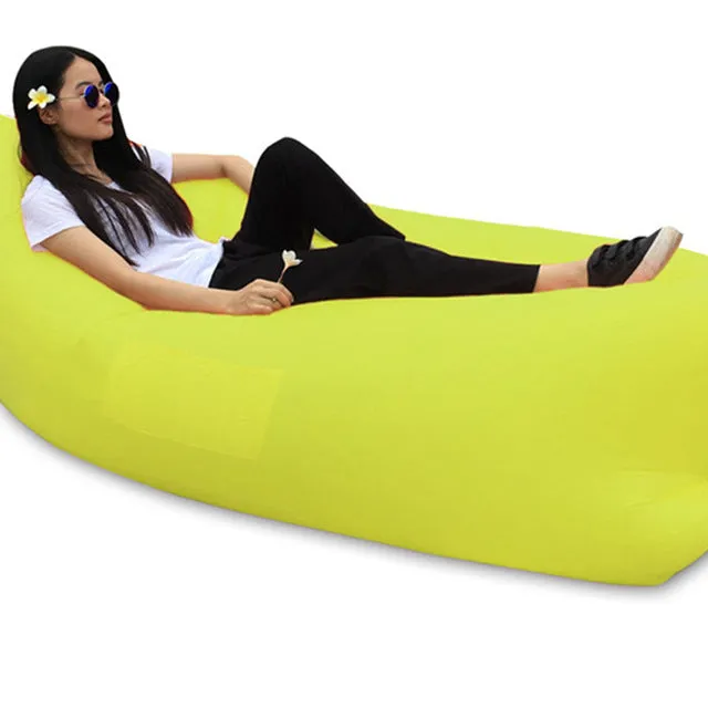 Air Bed Lazy Sleeping Bag With Side Pocket