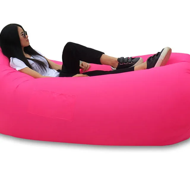 Air Bed Lazy Sleeping Bag With Side Pocket
