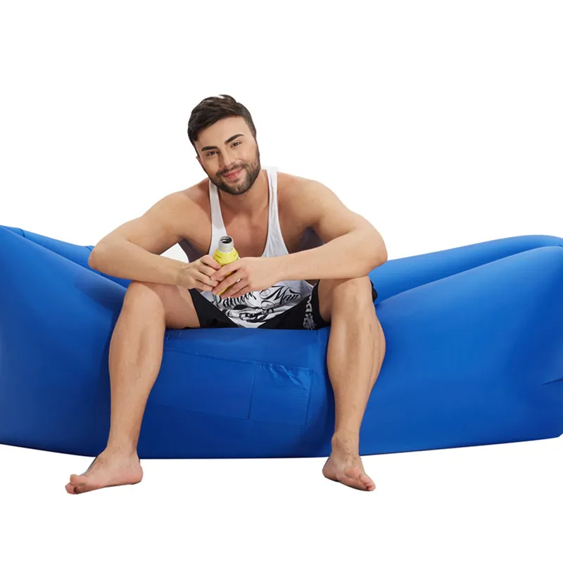 Air Bed Lazy Sleeping Bag With Side Pocket