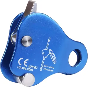Aluminum Alloy Climbing Rope Grab with Fall Protection, for Rescue, Mountaineering, Tree Climbing, Aerial Work