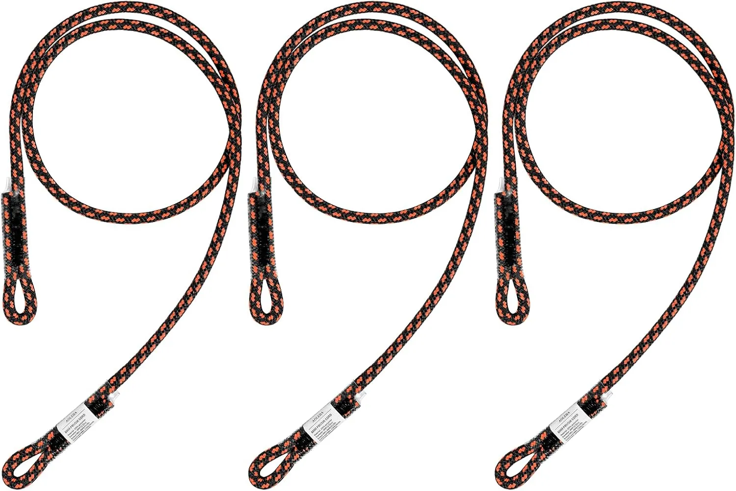 AOLEBA 8MM (5/16") Prusik Cord, Pre-Sewn Eye-to-Eye Prusik Loop, Safety Climbing Aider Gear for Arborist Rescue Mountaineering, Friction Hitch Cord Climbing Sticks for Outdoor 30 Inches