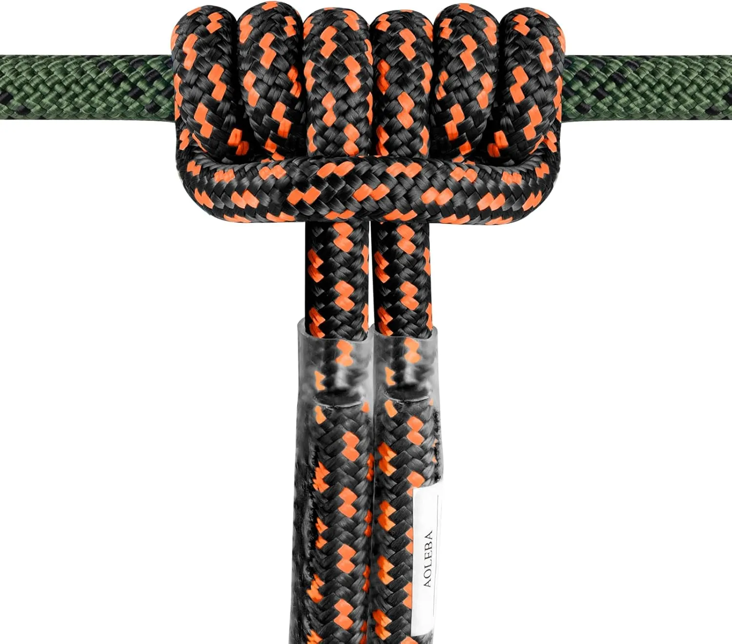 AOLEBA 8MM (5/16") Prusik Cord, Pre-Sewn Eye-to-Eye Prusik Loop, Safety Climbing Aider Gear for Arborist Rescue Mountaineering, Friction Hitch Cord Climbing Sticks for Outdoor 30 Inches