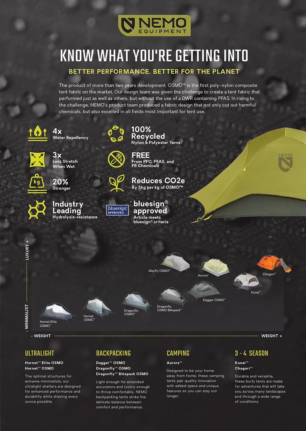 Aurora footprint Retro-inspired - Large-scale promotion (Frost/Silt) Tent Nemo  2P &