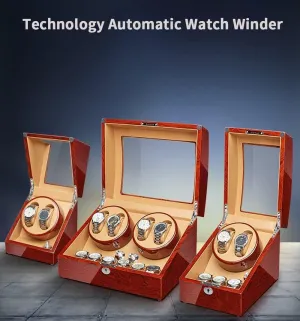 Automatic Watches 5 Rotation Modes Double Watch Winder With Quiet Motor Battery Powered Or Ac Adapter Automatic Watch Winder Box,
