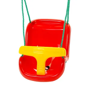 Baby Swing Seat with Rope Extensions - Red