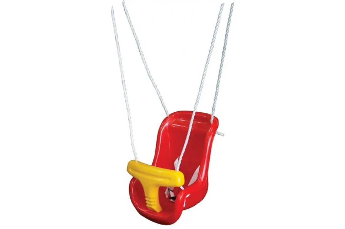 Baby Swing Seat with Rope Extensions - Red